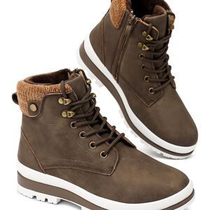 Women’s Waterproof Fur Lined Winter Platform Combat Boots